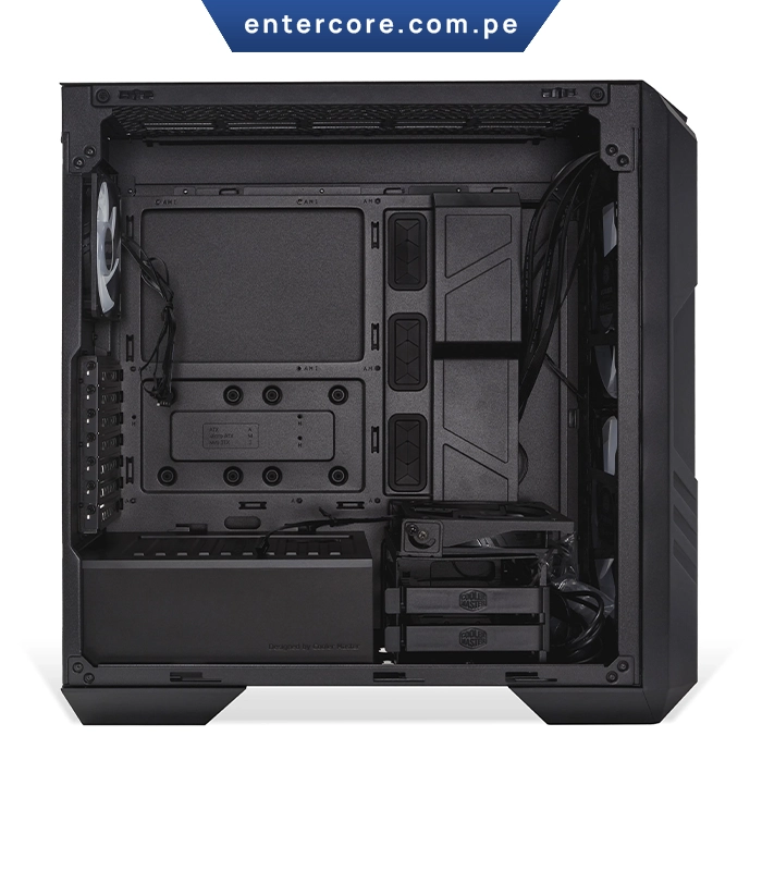 CASE CON FUENTE COOLER MASTER HAF 500 ATX 3FAN ARGB, FUENTE DE PODER 650W 80+ GOLD