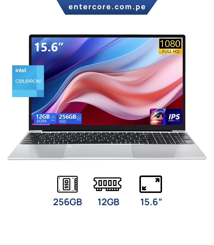 LAPTOP VGKE B15 Celeron J4125 4N/2.70GHz 12GB DDR4 SSD 256GB M.2 15.6" 1920x1080 Intel UHD Graphics GRISS teclado iluminado