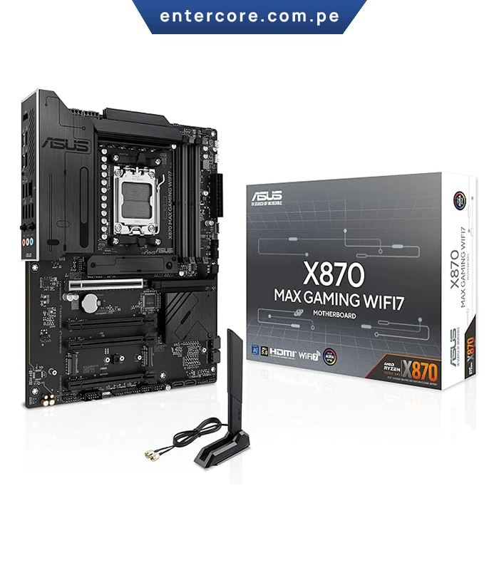 PLACA MADRE ASUS X870 MAX Gaming WIFI7 BLACK AMD AM5 ATX DDR5 5.0