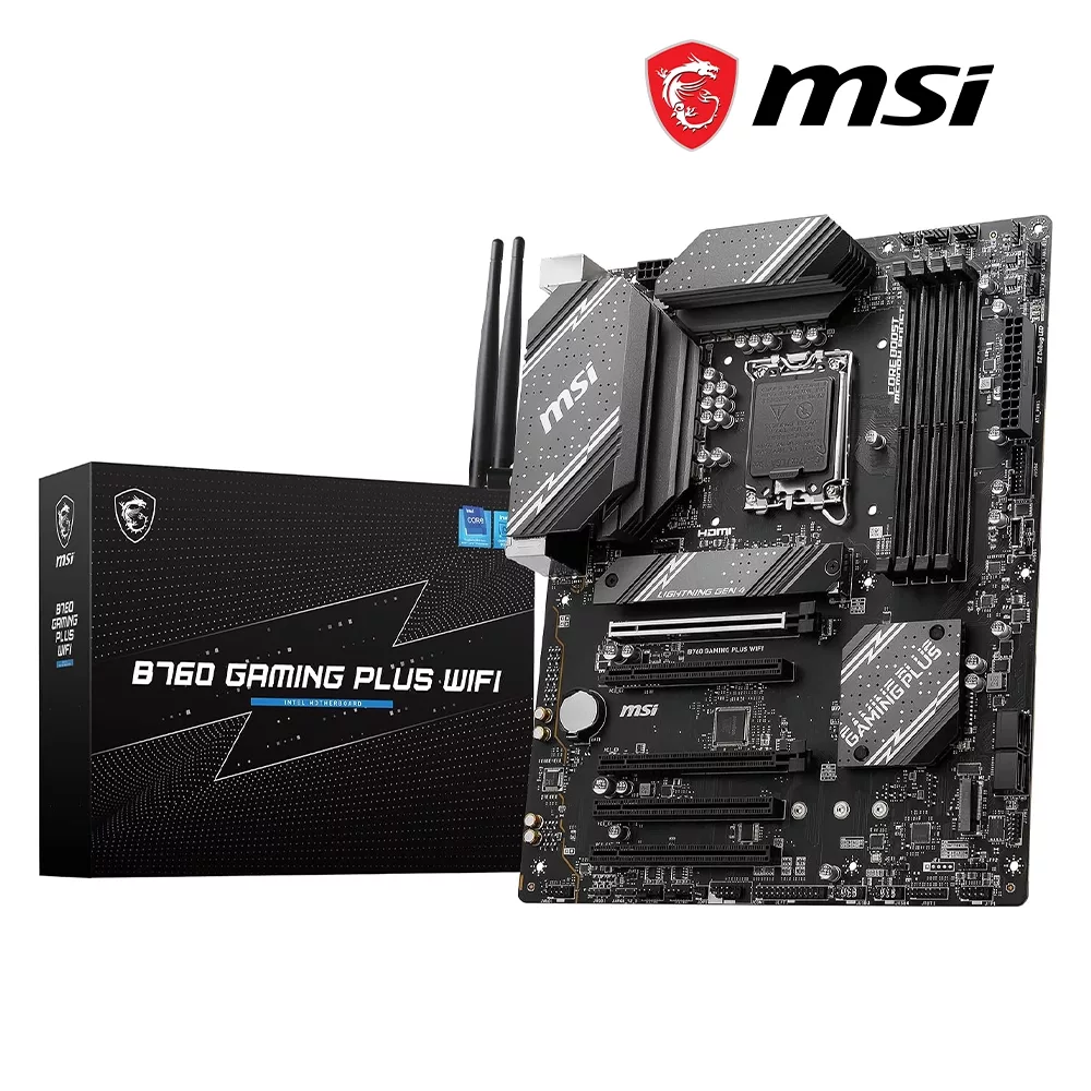 PLACA MADRE MSI B760 GAMING PLUS WIFI6E LGA1700, HDMI, DP, ATX