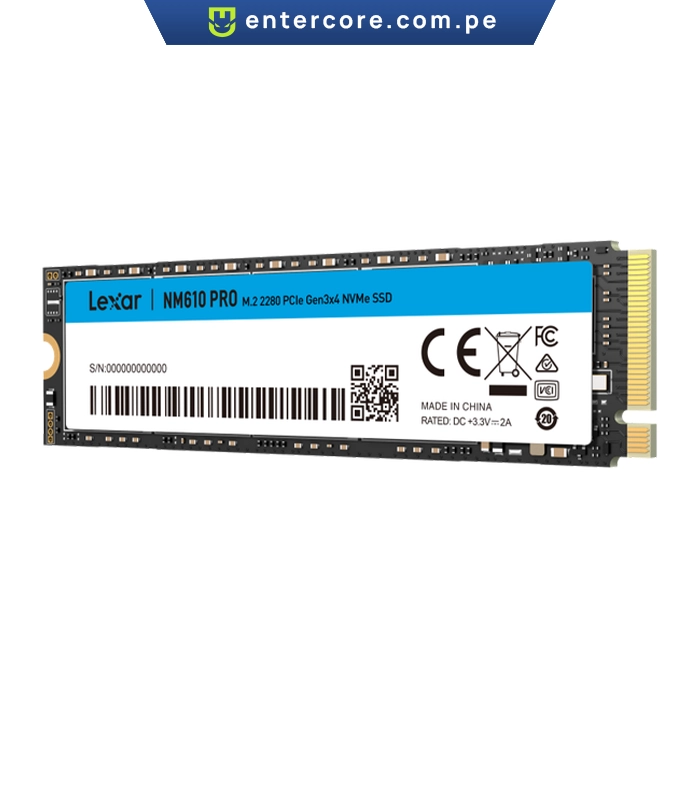 ALMACENAMIENTO SOLIDO LEXAR 1TB NM610 BLUE M.2 NVME 3300MB/S