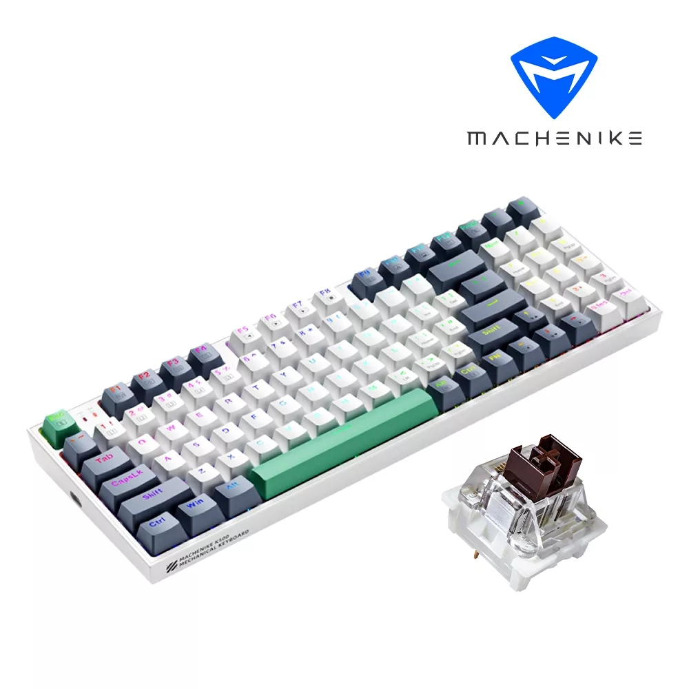 Teclado mecánico Machenike K500-b94 RGB switch Brow win red USB