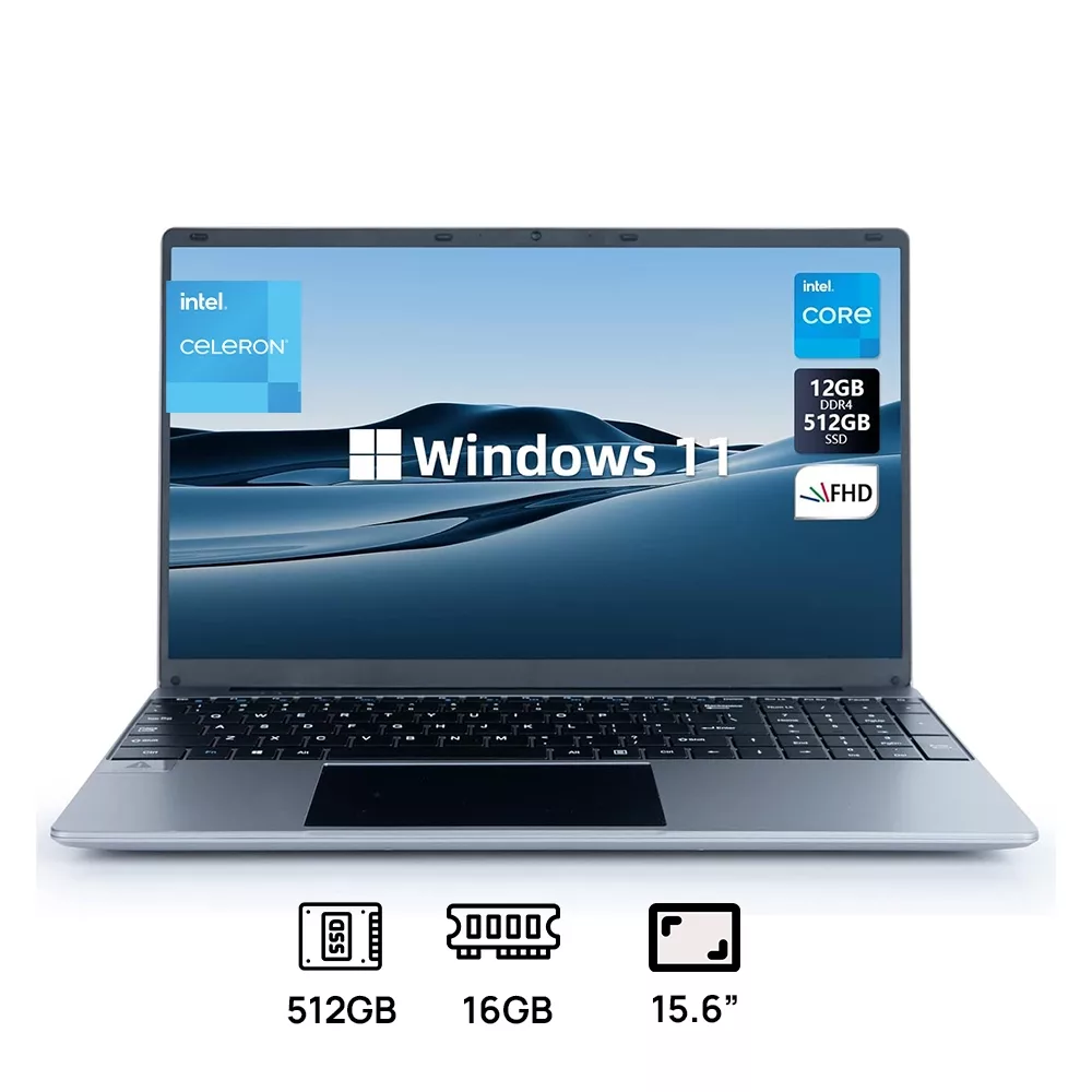 LAPTOP MAYPUG INTEL CELERON N5095 4N/2.90GHz 16GB DDR4 512GB SSD M.2 15.6" FHD 1920×1080 GREY