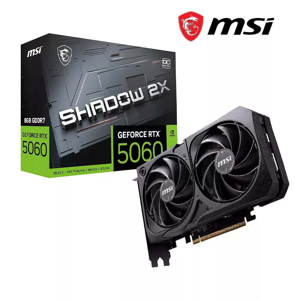 TARJETA DE VIDEO MSI SHADOW NVIDIA RTX5060 8GB OC GDDR7