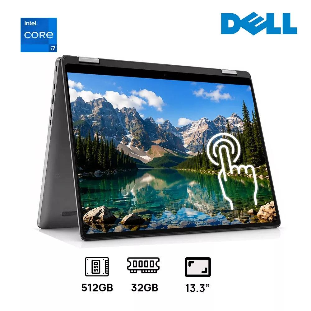 LAPTOP DELL LATITUDE 5330 2 IN 1 CORE I7-1265U 512GB SSD 32GB DDR4 13.3 (1920x1080) TOUCHSCREEN WIN 11PRO COLOR GRAY