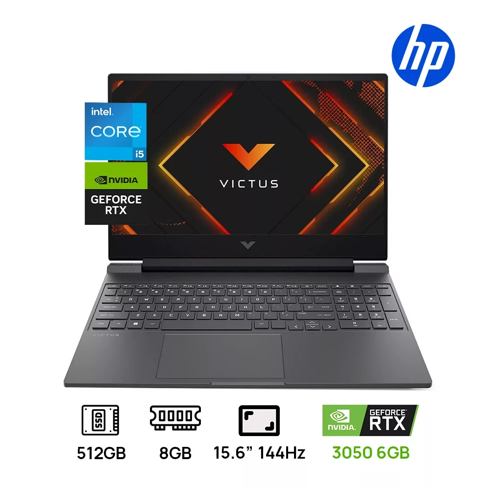 LAPTOP HP VICTUS 15-FA2013 GAMING Core™ i5-13420H 512GB SSD 8GB 15.6" (1920x1080) 144Hz WIN11 NVIDIA® RTX 3050 6144MB MICA SILVER Backlit Keyboard