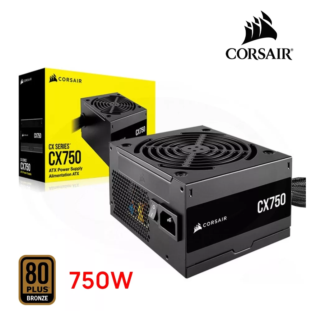 FUENTE DE PODER CORSAIR CX750 80 PLUS BRONZE 750W