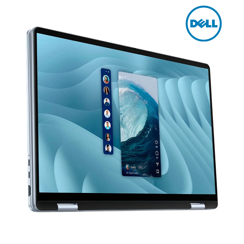 LAPTOP DELL 16 PLUS 2-IN-1 INTEL ULTRA 7 256V 1TB SSD 16GB 16" (1920x1200) TOUCHSCREEN WIN11 ICE BLUE TECLADO ILUMINADO