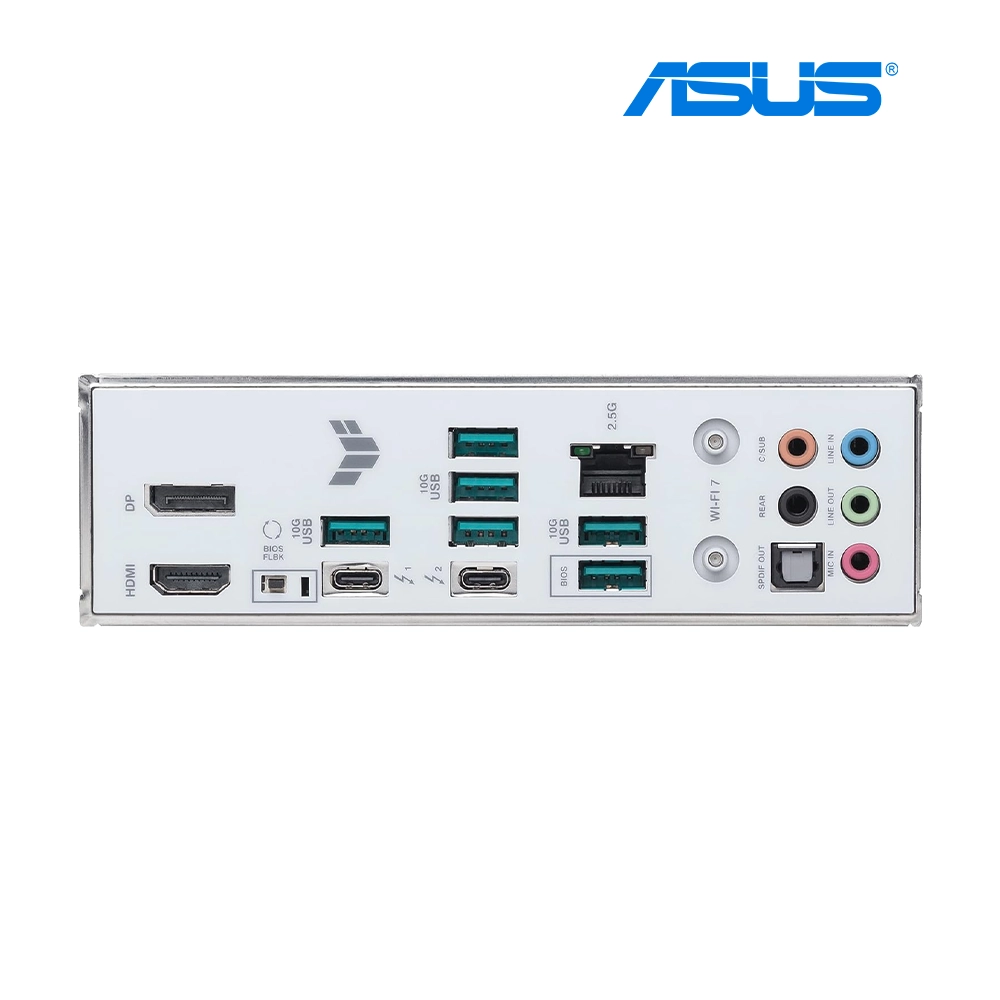 PLACA MADRE ASUS TUF GAMING Z890-PLUS WiFi7 LGA1851 DDR5 PCIe 5.0 M.2 WHITE